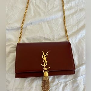 Authentic, almost brand new small YSL Kate Chain Wallet with Tassel